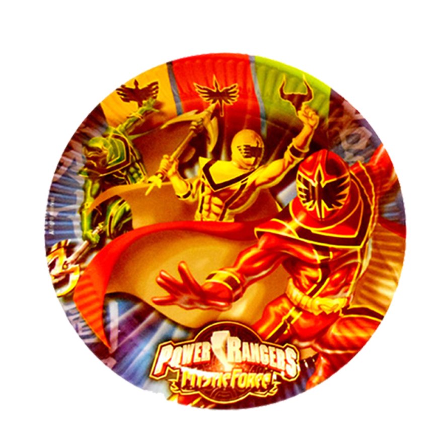 Power Rangers -23 cm Plates - birthdayandmore-lb.com